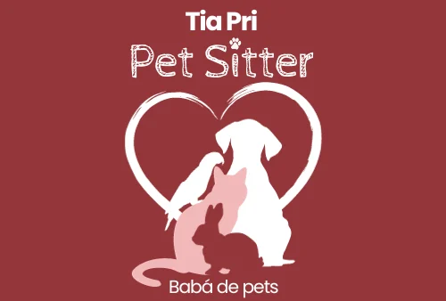 logo vermelho e branco Pet Sitter Tia Pri